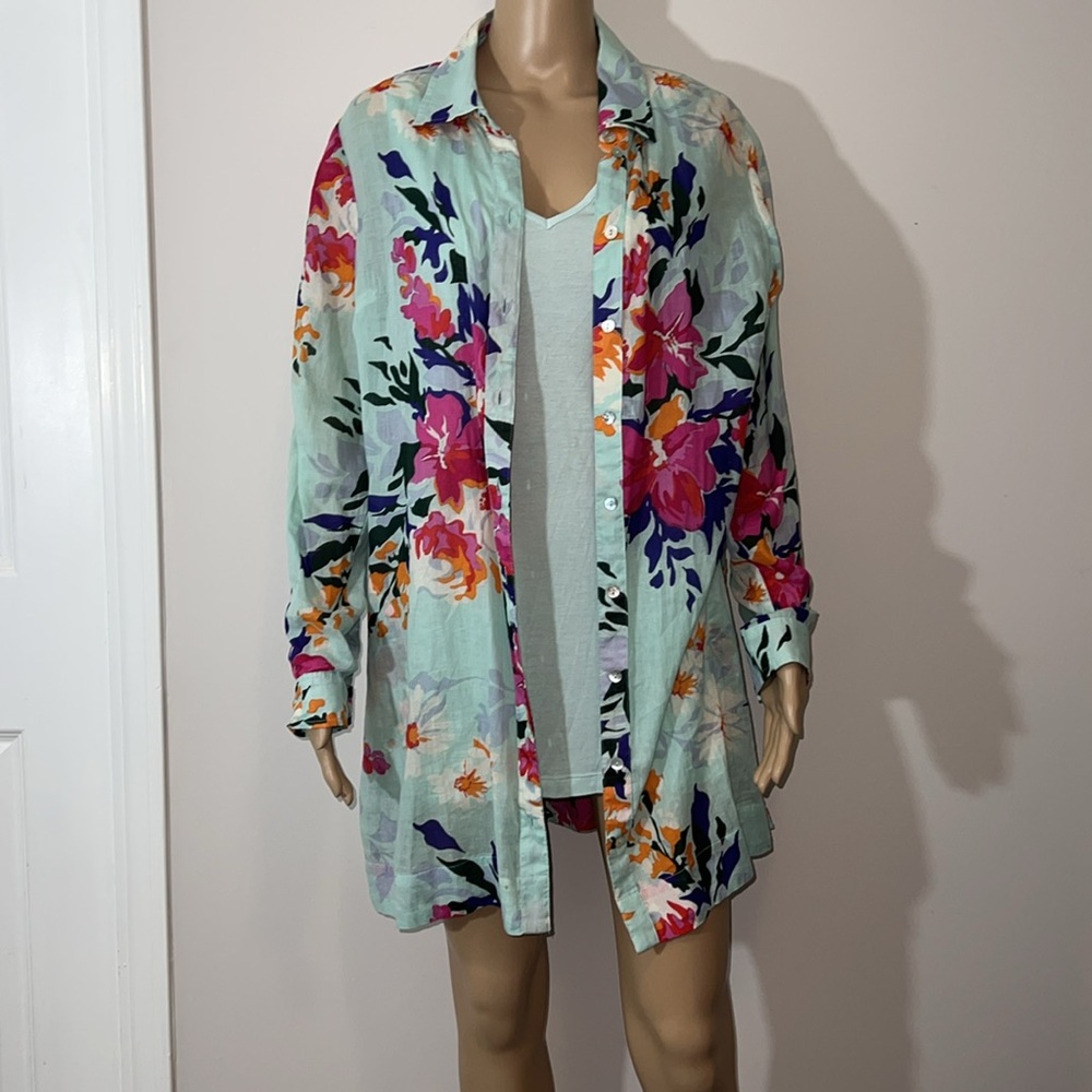 SOFT SURROUNDINGS Women 2-Piece Floral Tunic Top